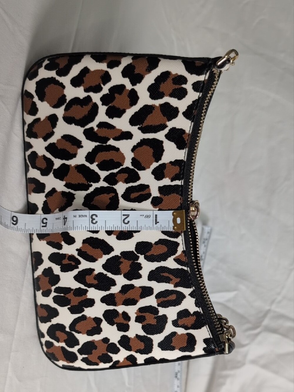 kate spade Leopard Print Chain Shoulder Bag in White, Brown, Black - Picture 7 of 8